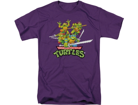 Camisetas Unisex DEEPSTONE Video Game Heroes Teenage Mutant Ninja Turtles Púrpura (L)