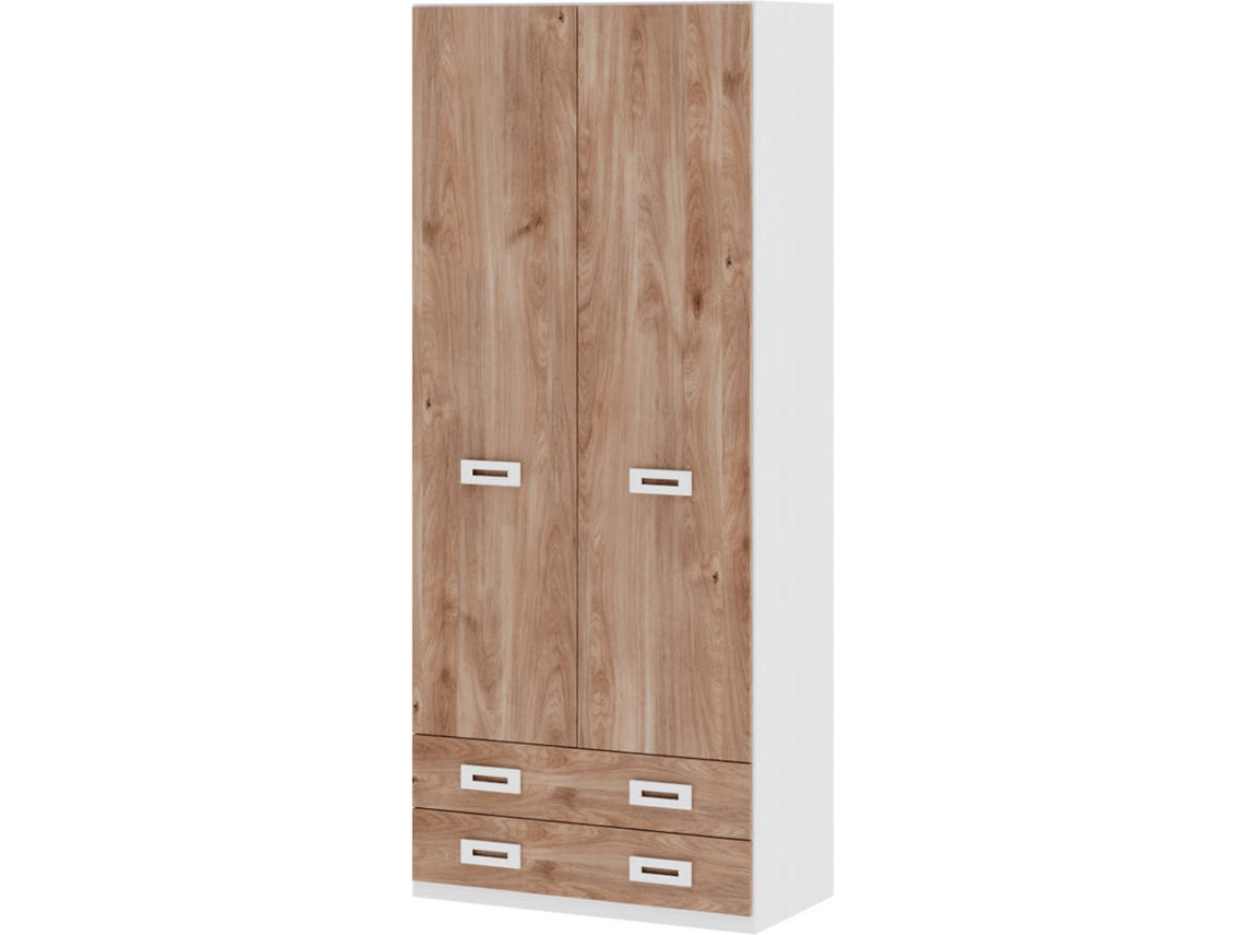 Armario MUEBLAM Nieve Roble Melamina (99x232x50 cm)