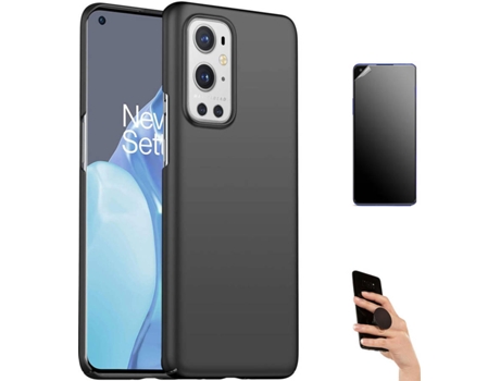 Kit Carcasa Y Protector Oneplus 9 Pro Ultimatte Turtleshell Y Popsocket Negro
