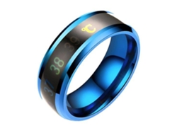 Anillo de boda de acero y titanio con sensor de temperatura inteligente para hombre y mujer. Nostalgia88