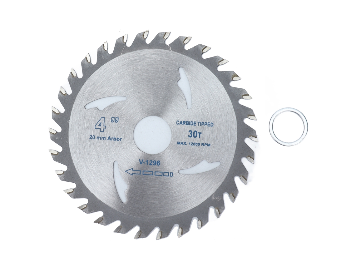 Hoja De Sierra Circular De Carburo De 4 Pulgadas, 30 Dientes, Eje De 20 Mm, Para Carpintería, 12000 Rpm