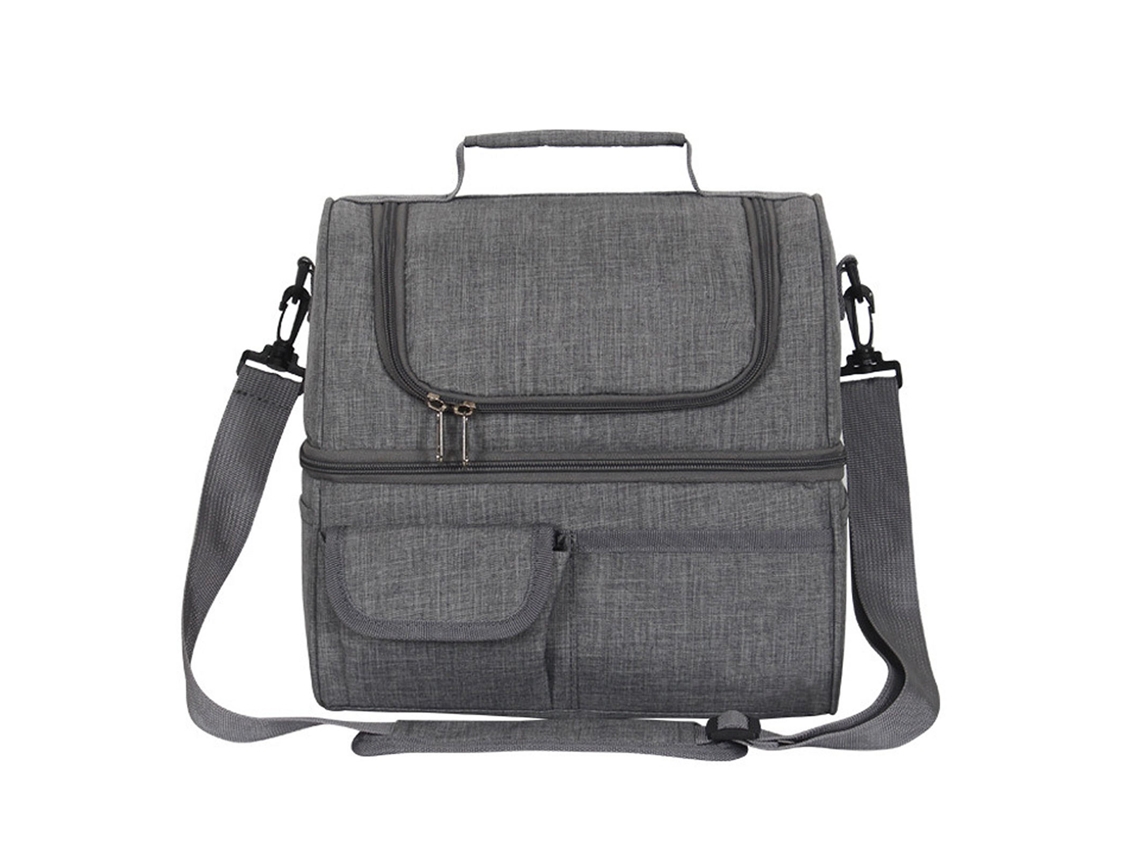 Bolsa Refrigerante Aislada Con 2 Compartimentos Impermeable Anti-fugas Para Picnic Playa Viaje Trabajo Oficina