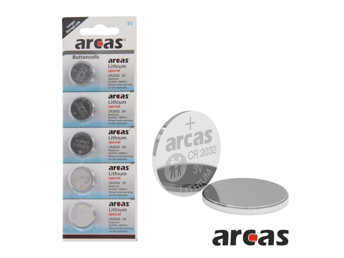Pila de botón de litio CR2032 3 V 210 mA 5x Blister Arcas