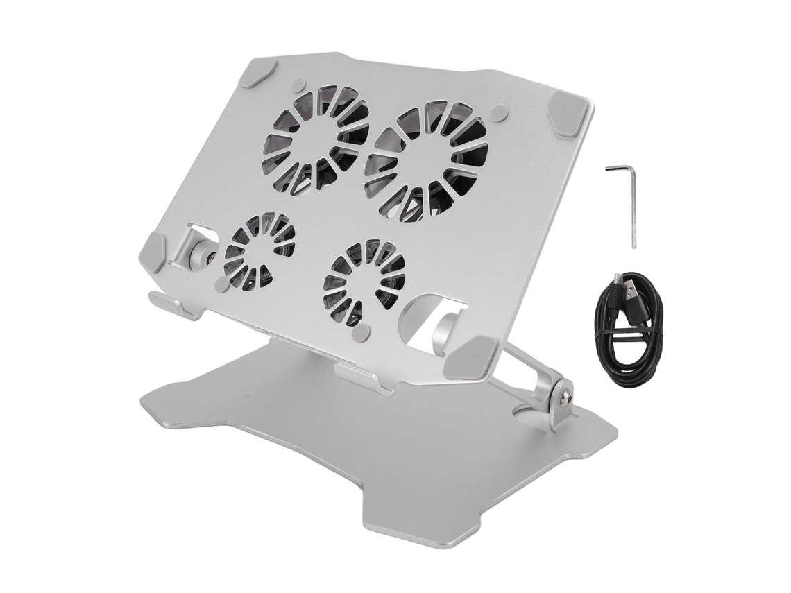 Base de refrigeración para portátil con 4 ventiladores ajustables (7" x 17,3")