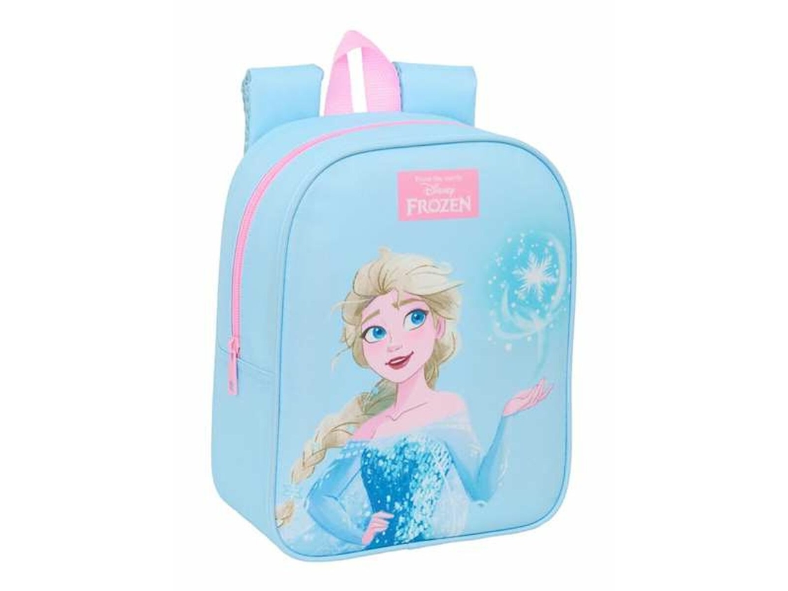 Mochila escolar Frozen rosa y azul 22 x 27 x 10 cm