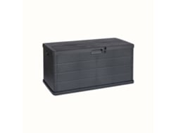 Caja de almacenamiento exterior IPAE PROGARDEN Alpha (340 L -  4 Ruedas - 118 x 57 x 59 cm - Antracita)