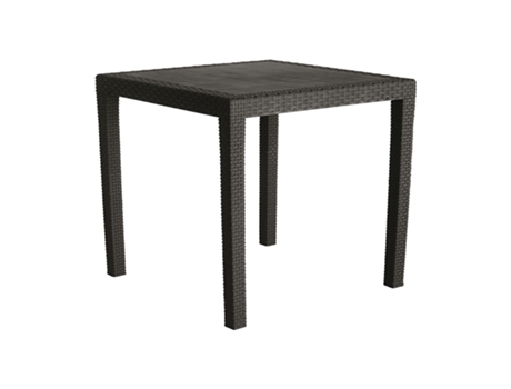 Mesa De Jardín De Plástico King Antracita 79x79x72