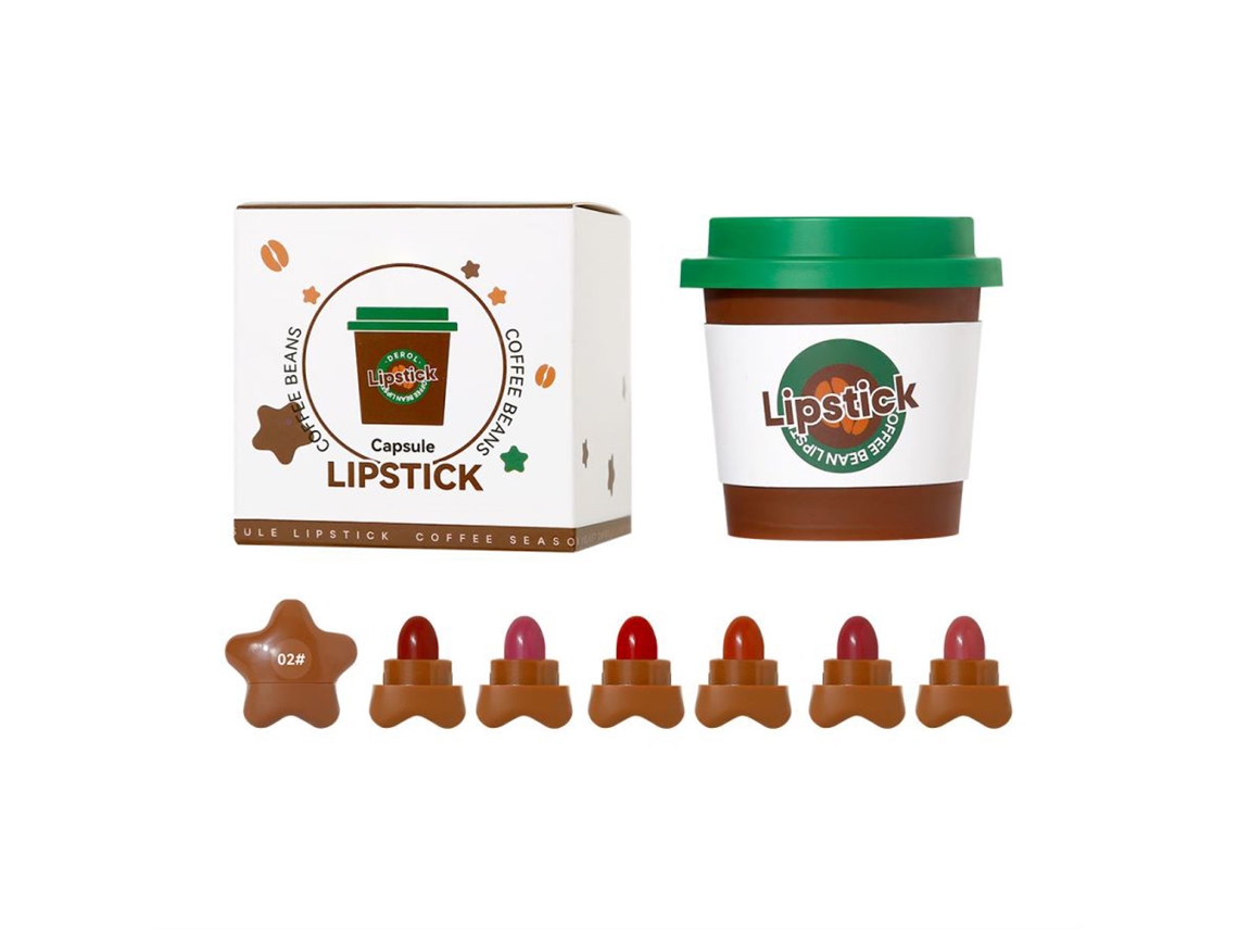 Set de 6 mini lápices labiales mate y con brillo en cápsulas.