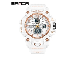 Reloj Electrónico De Moda (oro Rosa Blanco mujer) Con Acabado Luminoso, Resistente Al Agua, A Prueba De Golpes Y Con Alarma.