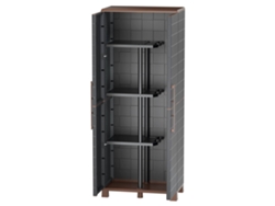 Armario para escobas WELLHOME de 68x37x169 cm en polipropileno reciclado.