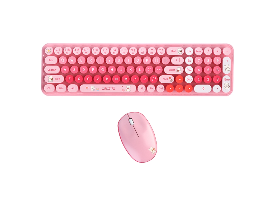 Conjunto De Teclado Y Ratón Inalámbrico Mofii Babybear 2.4g Usb Ergonómico Silencioso Para Oficina