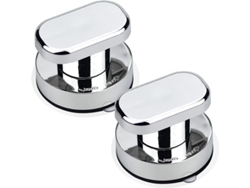 2 Pcs Alça com Ventosa para Porta Janela Banheiro Vidro Armário Gaveta Alça Forte Adesão