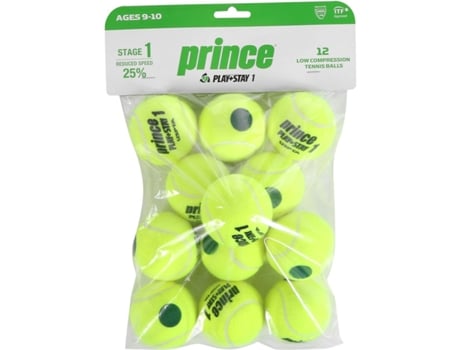 Bolsa de 12 pelotas de tenis Prince Play & Stay - stage 1