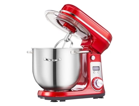 Batidora de cocina BIOLOMIX BM601 1200W Batidor de huevos para nata Amasadora de masa para pasteles 6L Rojo