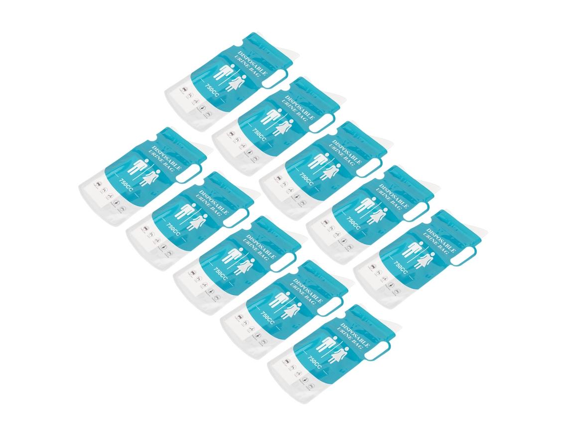 10 Bolsas Desechables Para Orina De 750 Ml, Portátiles, Para Emergencias, Camping Y Embotellado. Unisex.