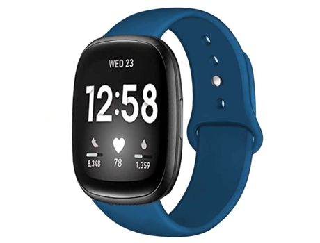 Correa Pulsera Silicona Suave para Fitbit by Google Versa 2 Azul