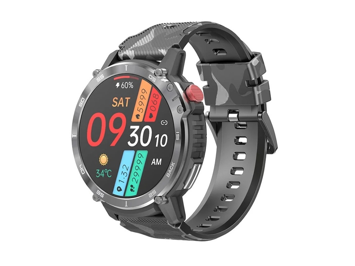 Reloj inteligente para hombre, almacenamiento integrado de 4 GB, pantalla de 1,6 pulgadas, batería de 400 mAh y larga duración de la batería. Yizhood