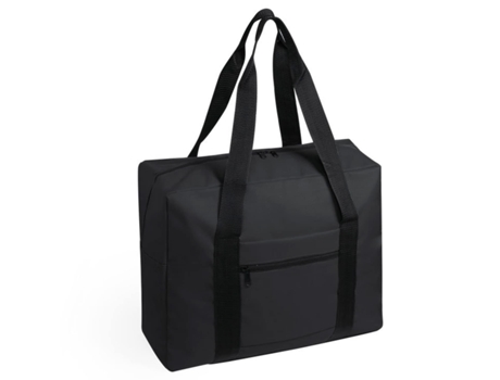 Bolso Multiusos de 42 x 34 x 16 cm con Cierre de Cremallera y Accesorio de Ajuste en Trolley Negro TIENDA EURASIA