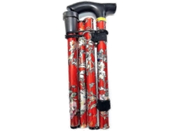 Bastón ultraligero, ajustable, plegable y autoportante