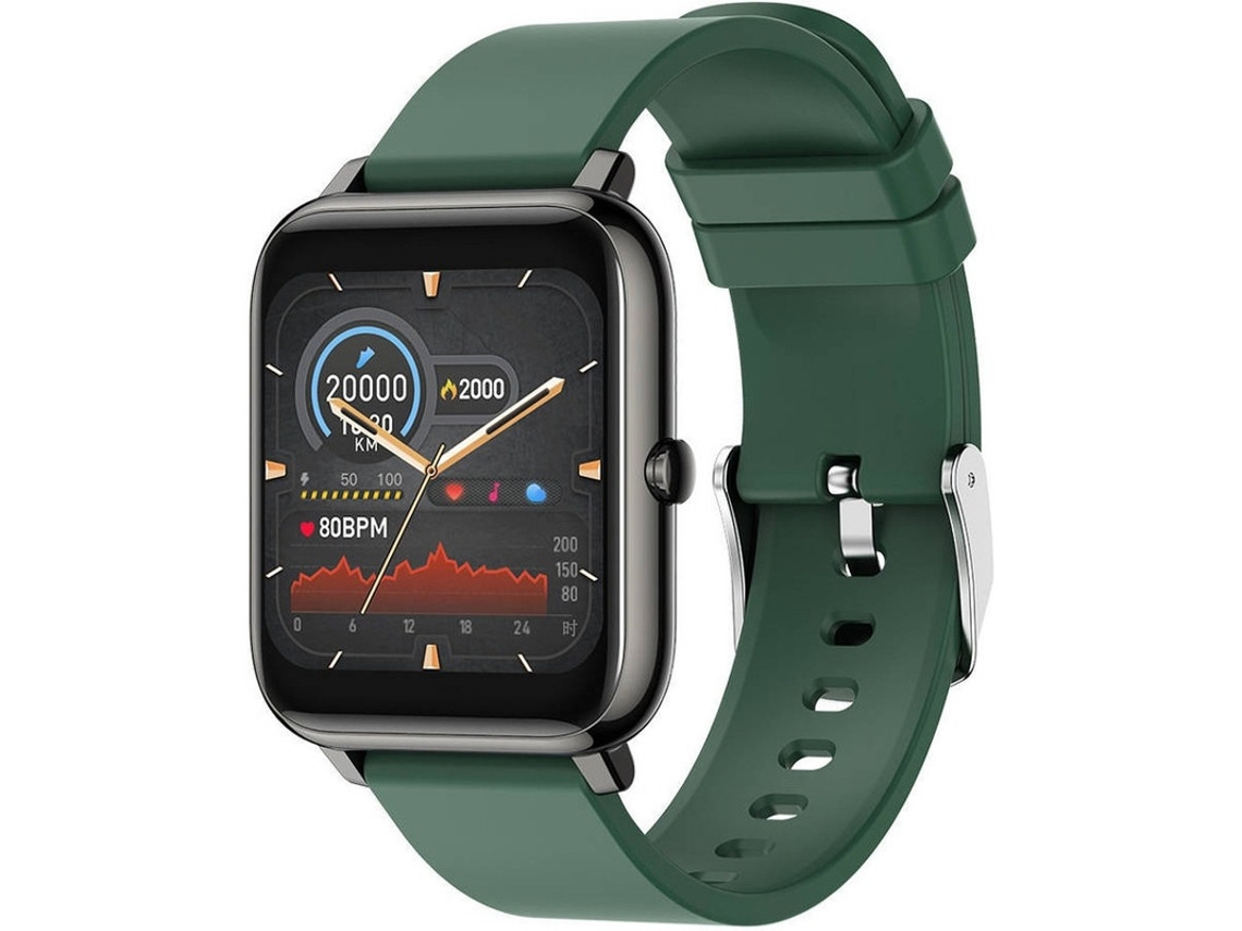 Reloj inteligente Yizhood de 1,4 pulgadas con pantalla táctil, monitor de ritmo cardíaco y sueño, monitor de actividad física con presión arterial (verde)