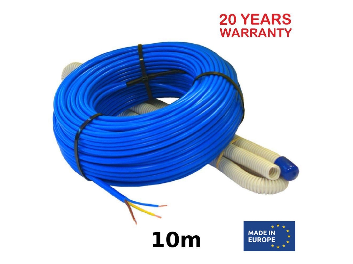 Cable calefactor eléctrico para suelo radiante de 10 m, 20 W/m, 200 W, Grand Meyer