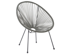 Silla de jardín BELIANI Acapulco ii de Ratán sintético Gris 70x90x87