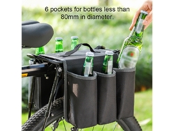 Bolsa Para Botella De Agua Para Asiento Trasero De Bicicleta Con 6 Bolsillos, Aislamiento Portátil.