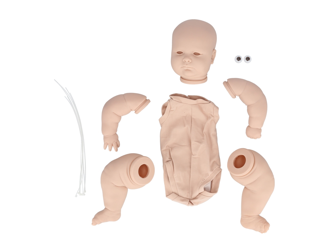 Kit De Bricolaje Para Una Muñeca Reborn De 24 Pulgadas, Vinilo Sin Pintar, Con Moldes De Piezas Simuladas.