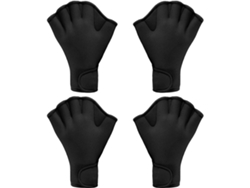 2 Pares Luvas Aquáticas Neoprene Com Nadadeira. Para Treino, Tamanho G, Cor Preta.