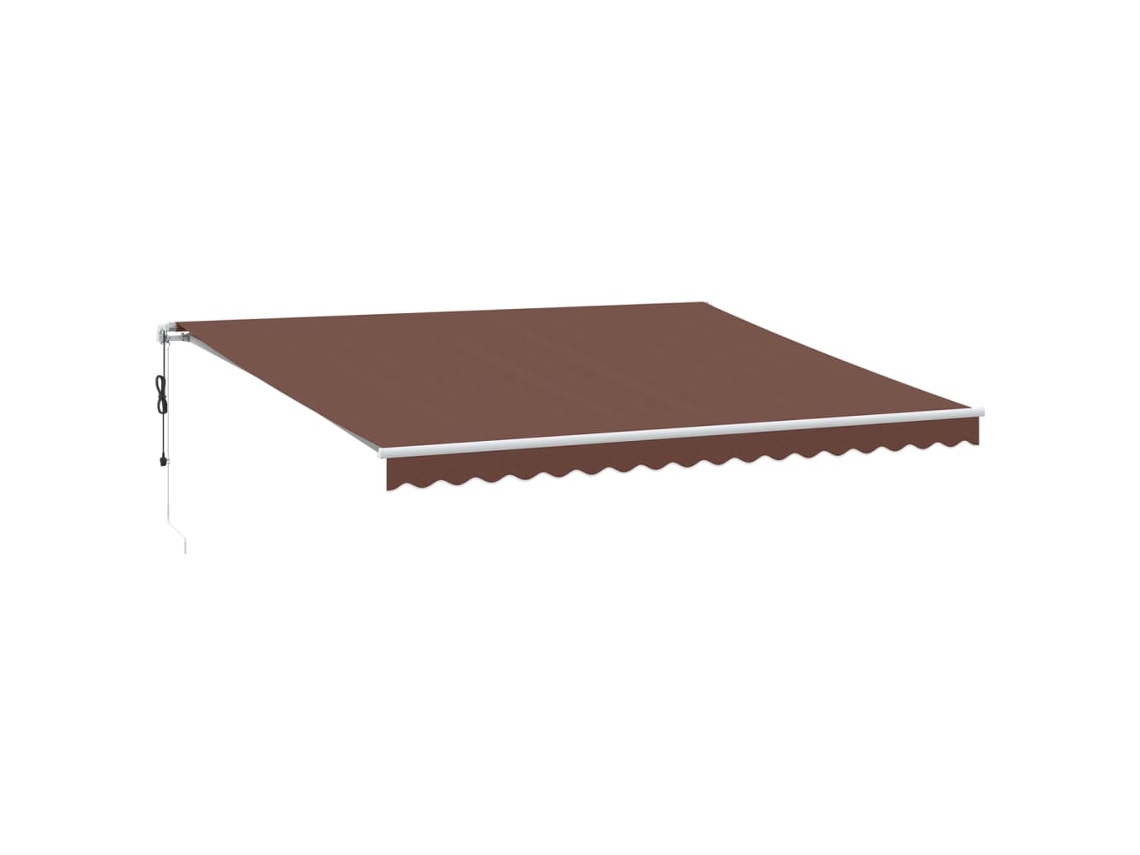 Toldo Retráctil VIDAXL Marrón Aluminio (450x300 cm)