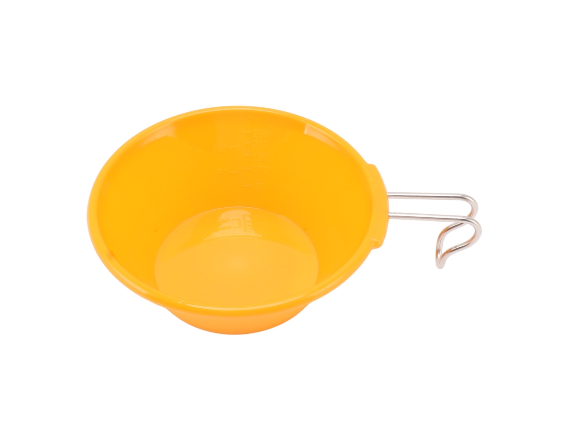 Taza/bol Portátil Para Mochileros De 250 Ml De Plástico Pbt Para Camping Y Senderismo - Naranja