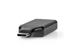 USB-C Adapter USB 3.2 Gen 1 USB-C Male HDMI Output 4K@60Hz Round Nickel Plated Black / Grey Box NEDIS