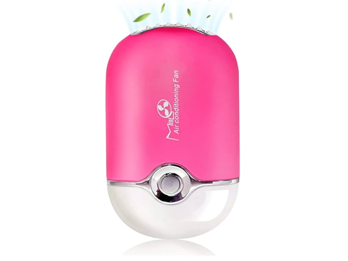Mini ventilador portátil recargable por USB, sin aspas, secador de pestañas de mano Yizhood (rojo)