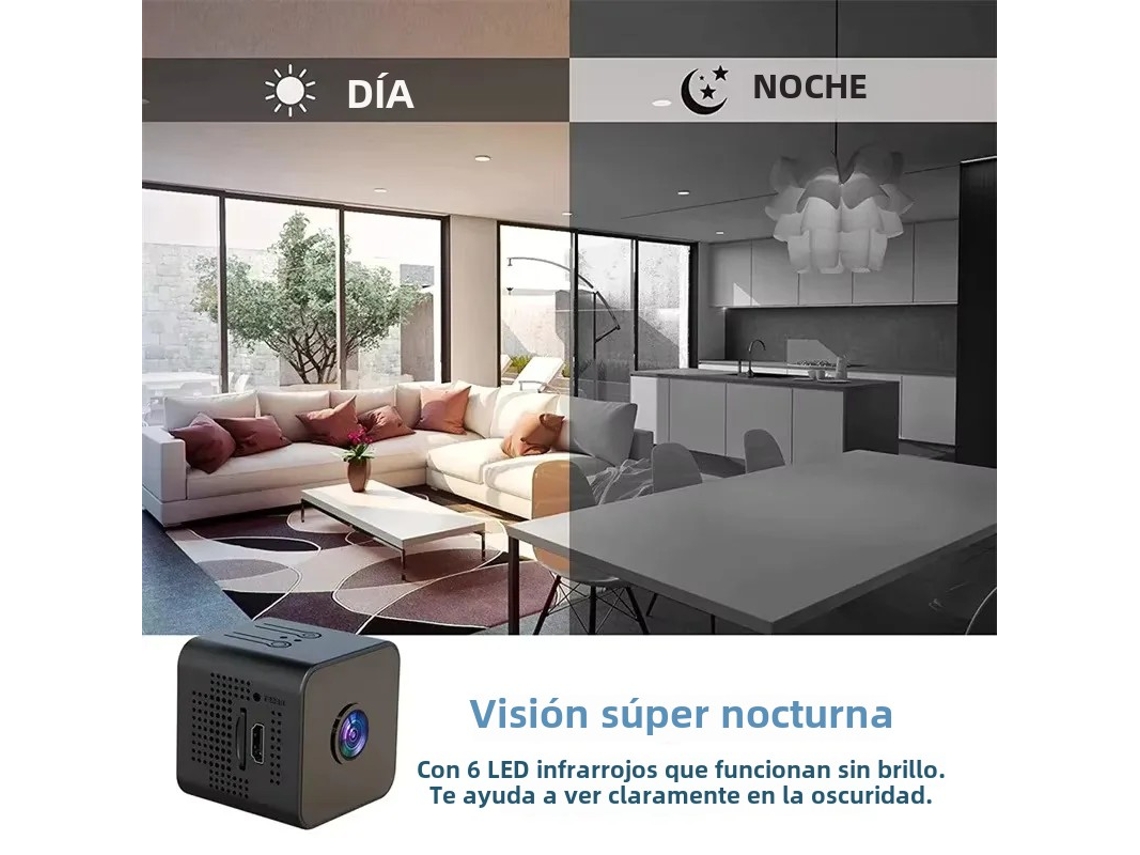 (solo Tarjeta De 16 Gb) Mini Cámara Wifi 1080p Con Visión Nocturna