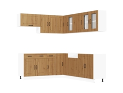 Maison Exclusive - Mueble De Cocina Kalmar 11 Piezas Artesanal Roble