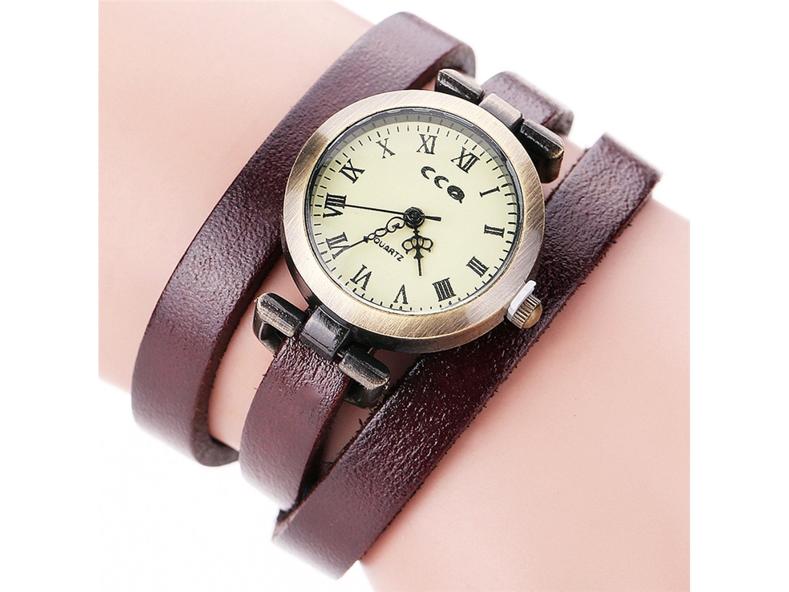 Nuevo Reloj De Pulsera Clásico De Cuarzo Para Mujer Con Correa De Piel Sintética Negra.