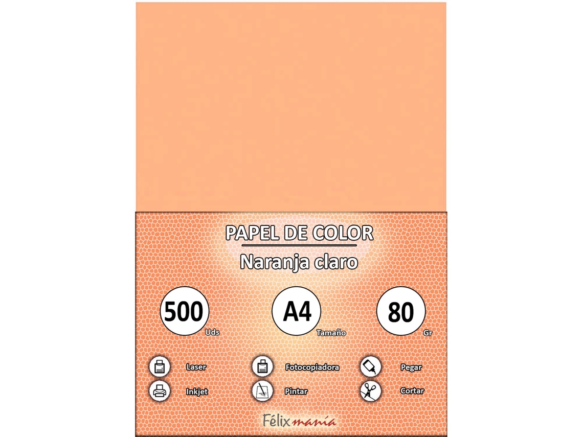80Gr A4 Paper A4 Light Orange 500 Hojas