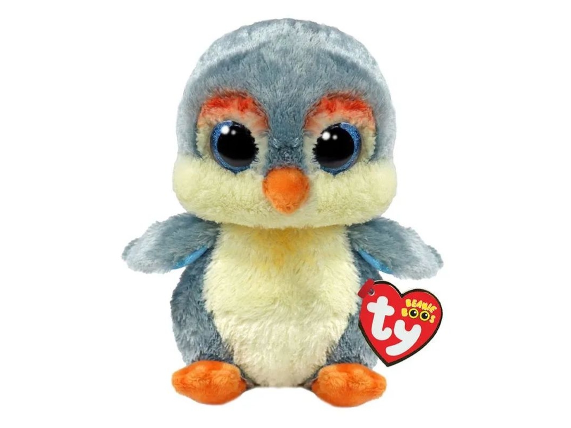 Peluche de pingüino pescador gris Ty Beanie Boos, muñeco coleccionable Ty 37322 Meteorp25