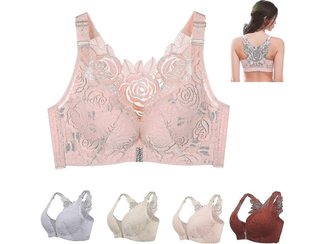 Sujetador Floral Secrets Comfort Rose Sin Alambre, Cierre Frontal, Tallas Grandes, Suave Y Ajustable 36a-b 36a-b Piel Polvorienta
