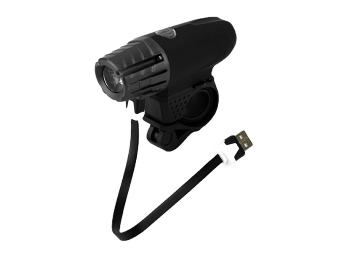 Juego Luces Bicicleta Usb Recargable Mtb/carretera/nocturna Negro