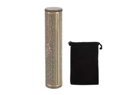 Tubo de almacenamiento de metal portátil e impermeable, de zinc, para camping y viajes, color bronce.