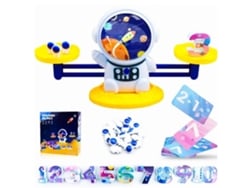 2026-conjunto De Equilibrio Espacial Amarillo Con Tarjetas De Pesos Y Juguetes Numerados Para Sala De Estar