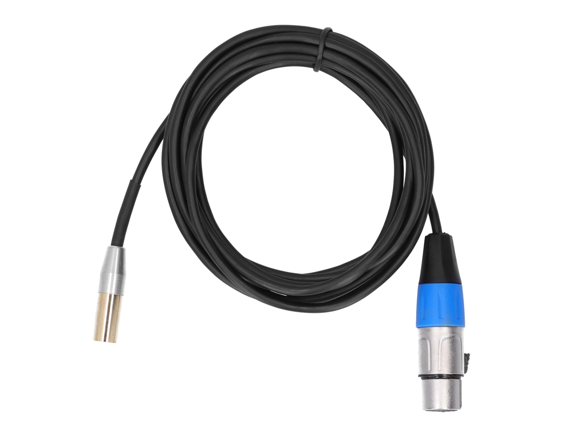 Cabo De Áudio 3pin Mini Xlr Macho Para Xlr Fêmea 3m Liga De Zinco Cobre Para Câmeras Sony Canon Bmpcc 4k 6k