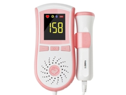 Monitor Doppler Fetal Digital, Com Tela Lcd, Funciona Com Pilhas, 3,0 Mhz, Para Cuidados Pré-natais, Cor-de-rosa.