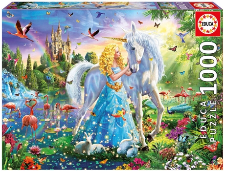 Puzzle EDUCA 1000 La princesa y el Unicornio (Edad Mínima: 12 Años - 1000 Piezas)
