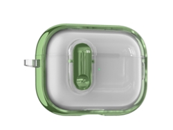 Estuche transparente con acabado galvanizado para AirPods Pro 2 con interruptor. GIECY