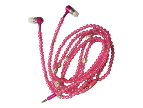 Collar Auriculares Control de Volumen Cable Sin Enredos ABS con Cable Auriculares Intrauditivos Bajos Auriculares de 3,5 Mm Regalo de Cumpleaños-Ro...