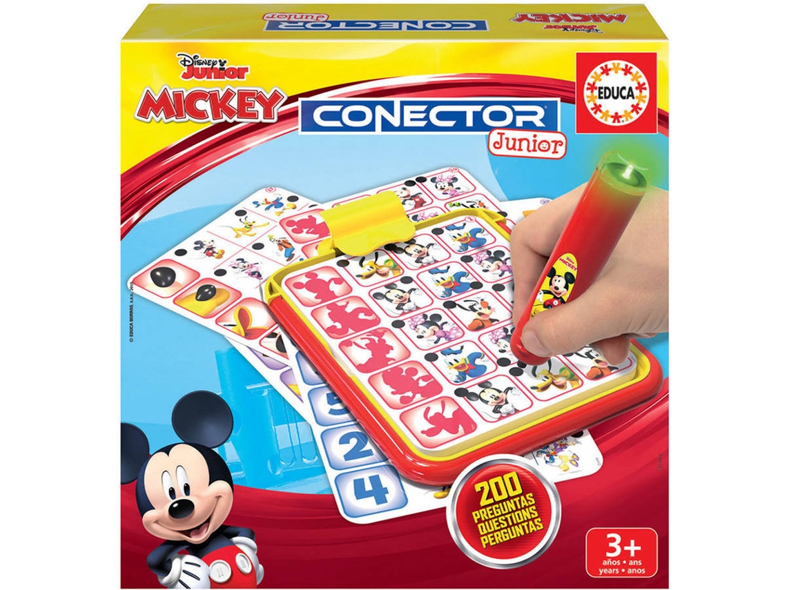 Juego Educativo EDUCA Conector Junior Mickey Mouse (Edad Mínima: 3 Años - 23,5 x 23,5 x 4,7 cm)