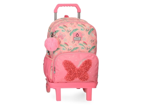 ENSO Mochila Escolar Con Carro Poliéster Beautiful Nature Rosa