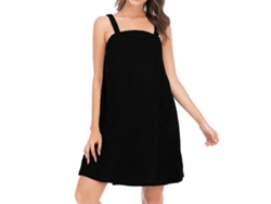 Toalla de Baño Kofihety Vestido Tirantes Ligero Poliéster Negro (28x36x10cm)